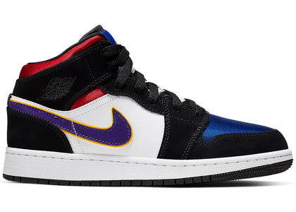 Jordan 1 Mid Lakers Top 3 (GS) - authentic Jordan sneakers