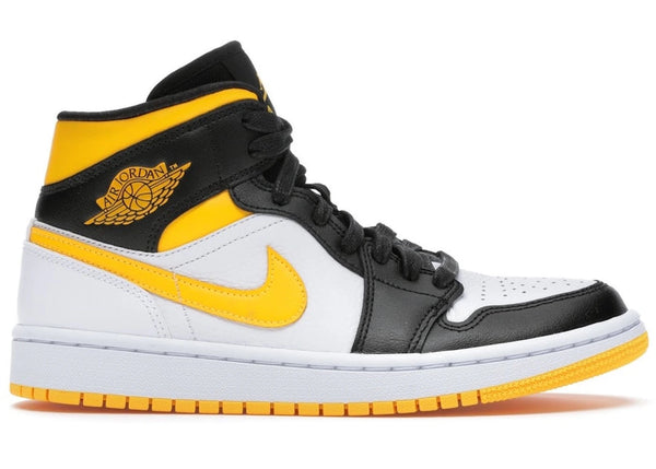 Jordan 1 Mid Laser Orange Black (Women's) sneakers - authentic Jordan shoes