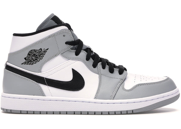 Jordan 1 Mid Light Smoke Grey sneakers - authentic streetwear shoes