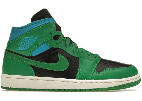 Jordan 1 Mid Lucky Green Aquatone (Women's) sneakers - authentic Jordan shoes