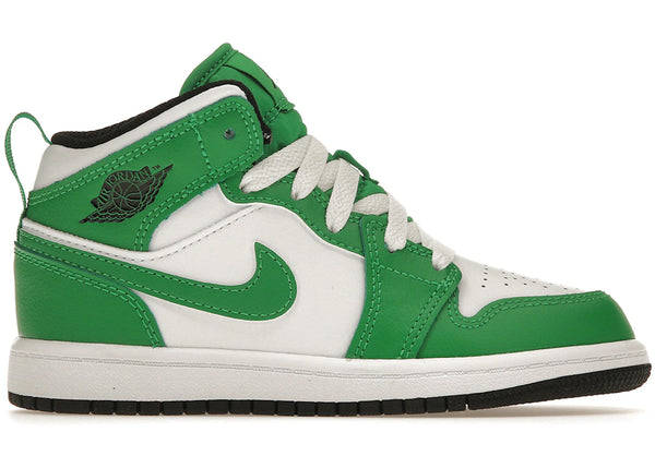 Jordan 1 Mid Lucky Green (PS) sneakers - authentic Jordan shoes