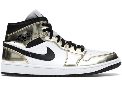 Jordan 1 Mid Metallic Gold Black White - authentic Jordan sneakers