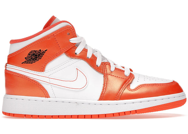 Jordan 1 Mid Metallic Orange (GS) sneakers - authentic Jordan shoes
