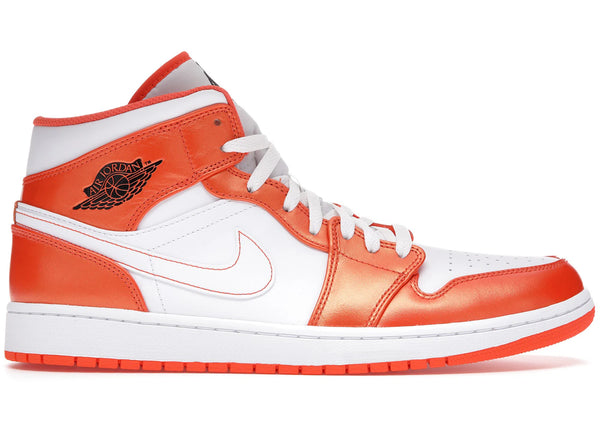 Jordan 1 Mid Metallic Orange sneakers - authentic Jordan shoes