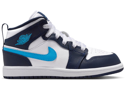 Jordan 1 Mid Obsidian Dark Powder Blue (PS) - authentic Jordan sneakers