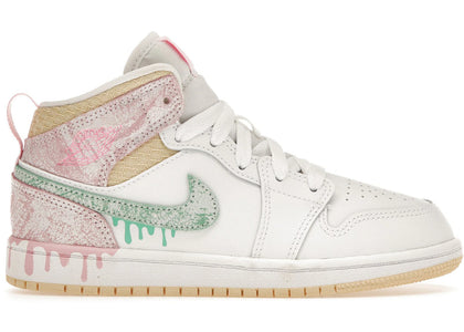Jordan 1 Mid Paint Drip (PS) - authentic Jordan sneakers