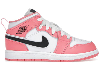 Jordan 1 Mid Pink Gaze (PS) - authentic Jordan sneakers