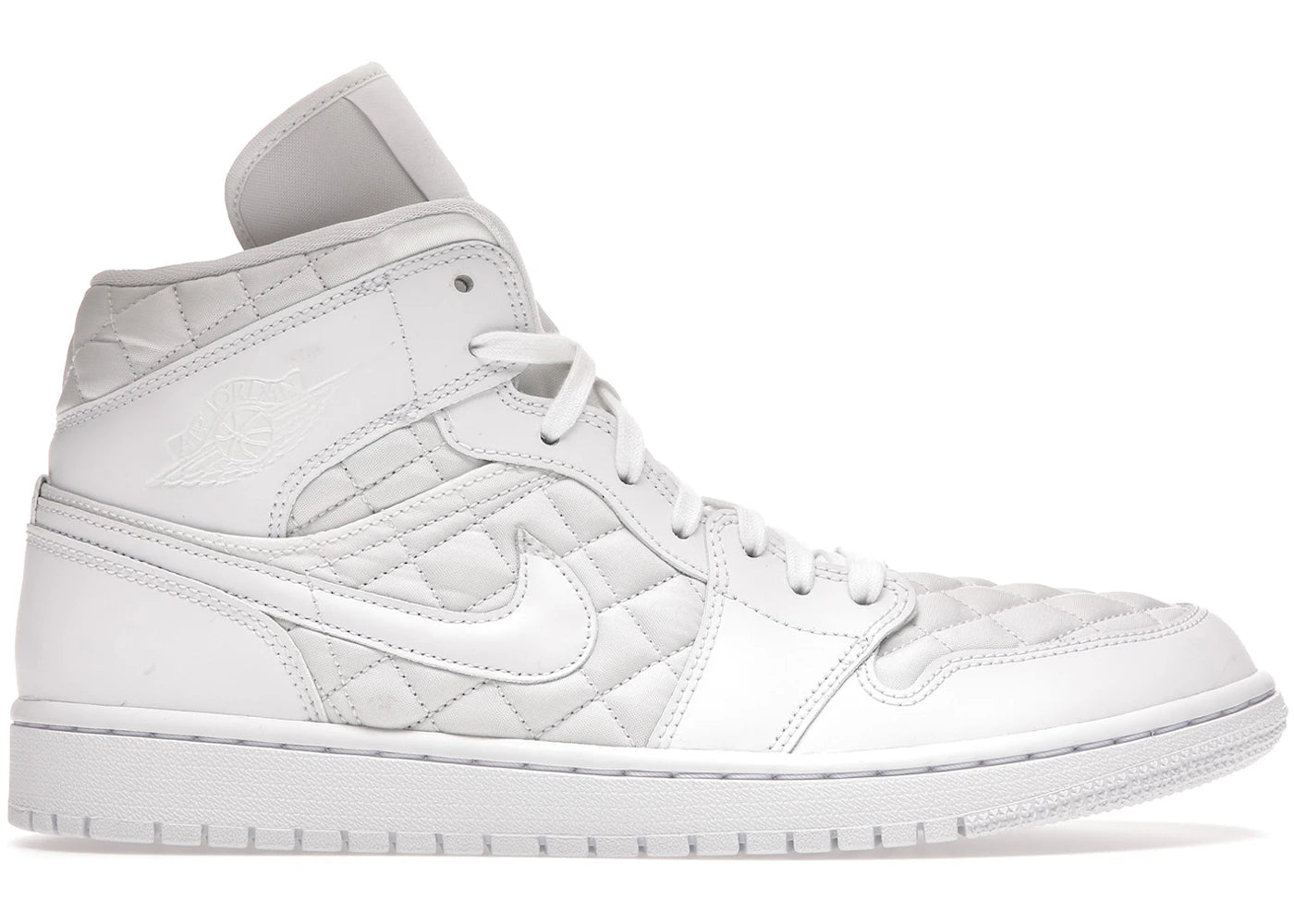 Jordan 1 Mid Quilted White (Women's) sneakers - authentic Jordan shoes