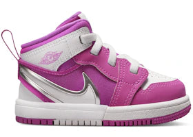 Jordan 1 Mid RM EasyOn Fire Pink White (TD) - vue 360