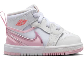 Jordan 1 Mid RM EasyOn White Fire Red Pink Foam (TD) - vue 360
