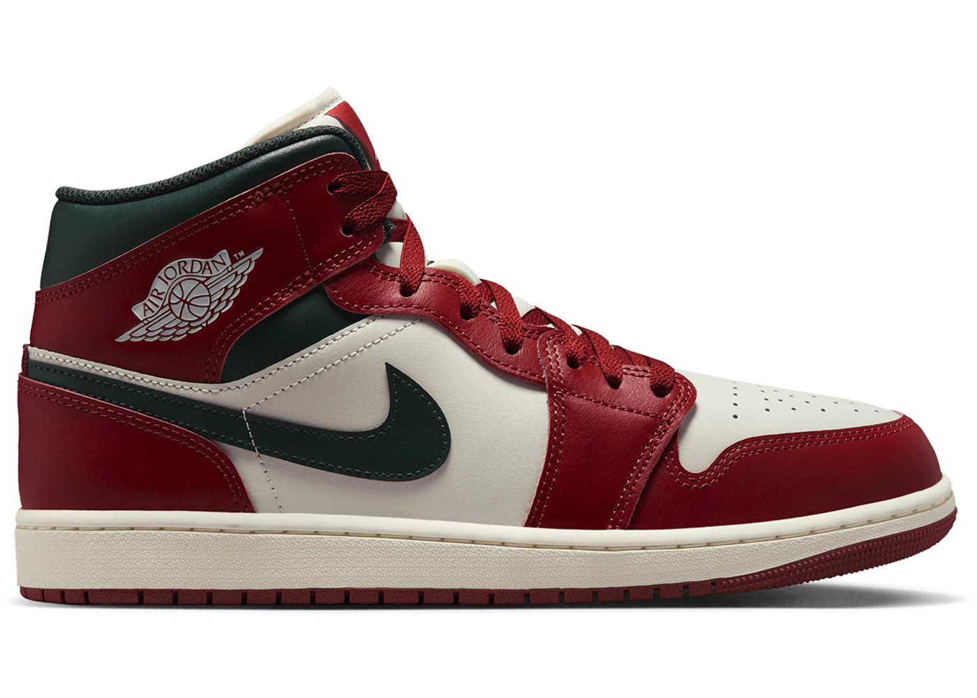 Jordan 1 Mid Redstone Midnight Green - vue 360
