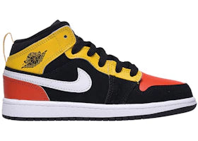 Jordan 1 Mid SE Amarillo Team Orange (PS) - authentic Jordan sneakers