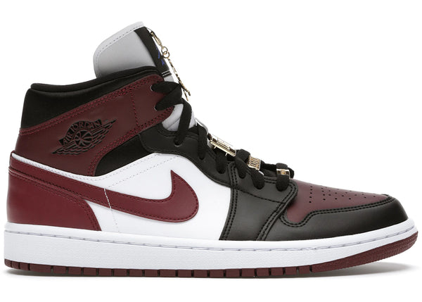 Jordan 1 Mid SE Black Dark Beetroot (Women's) sneakers - authentic Jordan shoes