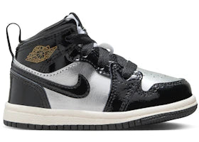 Jordan 1 Mid SE Black Metallic Silver Sail Metallic Gold (TD)