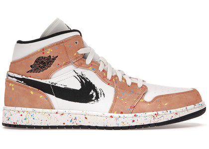 Jordan 1 Mid SE Brushstroke - authentic Jordan sneakers