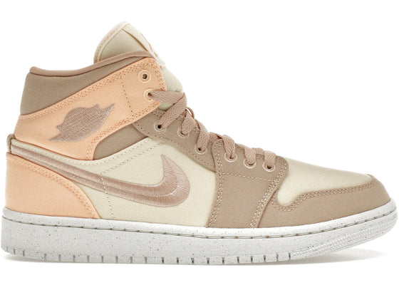 Jordan 1 Mid SE Canvas Khaki (Women's) sneakers - authentic Jordan shoes