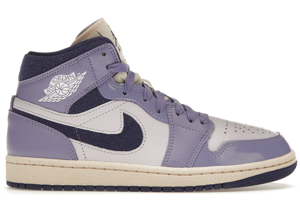 Jordan 1 Mid SE Chenille Sky J Light Purple (Women's) sneakers - authentic Jordan shoes