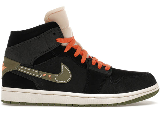 Jordan 1 Mid SE Craft Anthracite Light Olive sneakers - authentic Jordan shoes