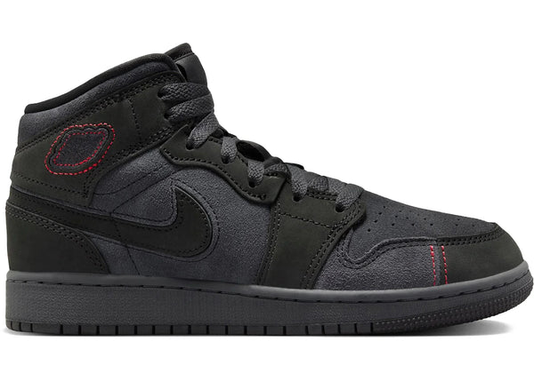 Jordan 1 Mid SE Craft Dark Smoke Red (GS) sneakers - authentic Jordan shoes
