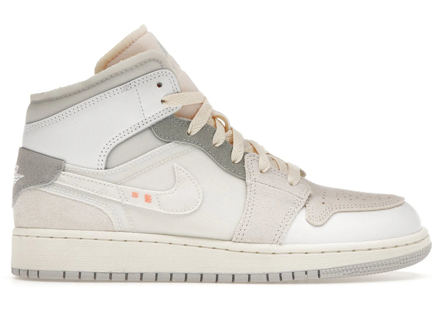 Jordan 1 Mid SE Craft Inside Out White Grey (GS)