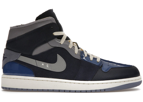 Jordan 1 Mid SE Craft Obsidian French Blue Ashen Slate White sneakers - authentic Jordan shoes