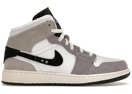 Jordan 1 Mid SE Craft White Cement Grey Black (GS) - authentic Jordan sneakers