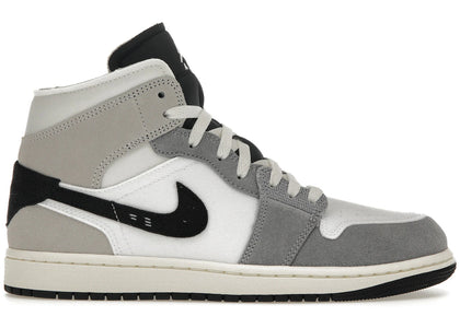 Jordan 1 Mid SE Craft White Cement Grey Black - authentic Jordan sneakers
