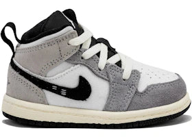 Jordan 1 Mid SE Craft White Cement Grey Black (TD) - authentic Jordan sneakers