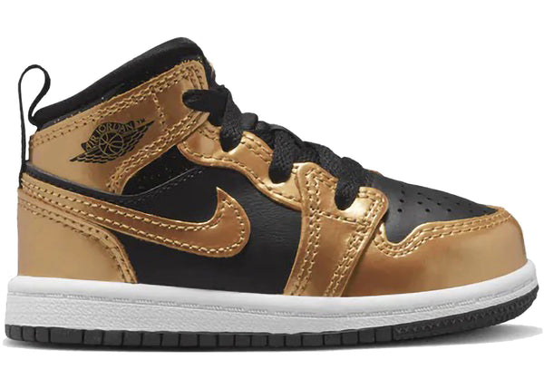 Jordan 1 Mid SE Metallic Gold Black (TD) sneakers - authentic Jordan shoes