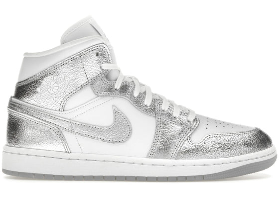 Jordan 1 Mid SE Metallic Silver (Women's) sneakers - authentic Jordan shoes