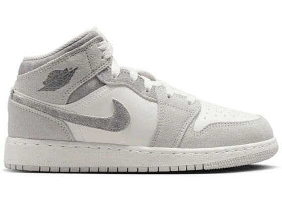 Jordan 1 Mid SE Neutral Grey Sail (GS) sneakers - authentic Jordan shoes