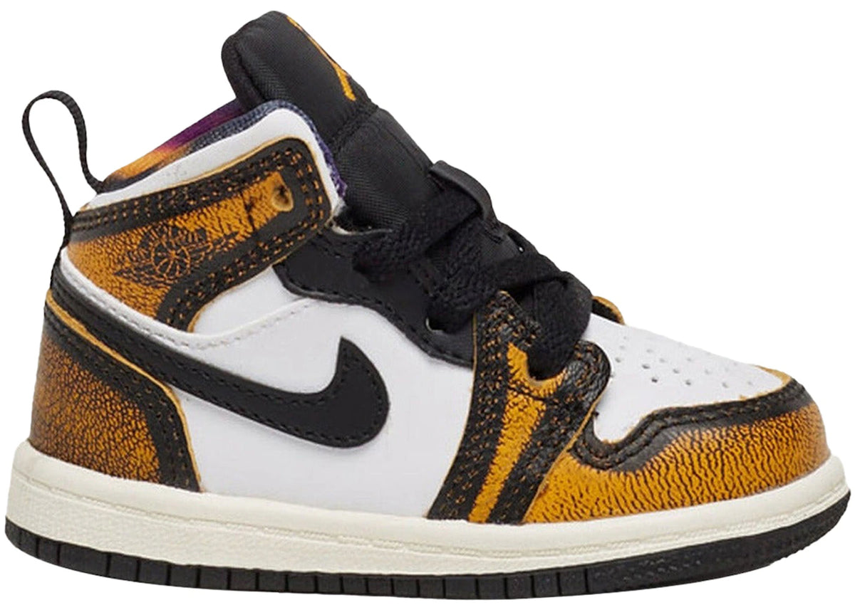 Jordan 1 Mid SE Orange Wear Away (TD) - vue 360