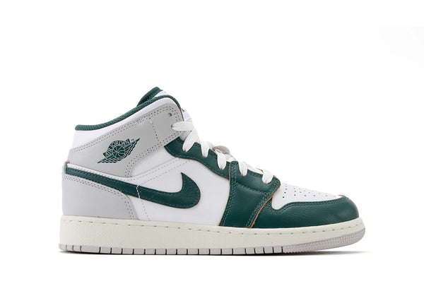 Jordan 1 Mid SE Oxidized Green (GS) sneakers - authentic Jordan shoes