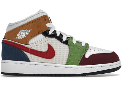 Jordan 1 Mid SE Messy Room (GS) - authentic Jordan sneakers