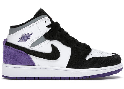 Jordan 1 Mid SE Purple (GS) - authentic Jordan sneakers
