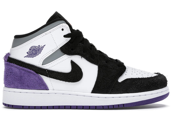 Jordan 1 Mid SE Purple (GS) sneakers - authentic Jordan shoes