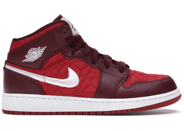Jordan 1 Mid SE Red Quilt (GS) sneakers - authentic Jordan shoes