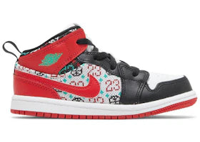 Jordan 1 Mid SE Ugly Christmas Sweater (TD) - vue 360
