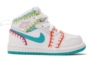 Jordan 1 Mid SE Washed Teal Rush Pink (TD) - authentic Jordan sneakers
