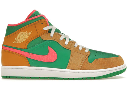 Jordan 1 Mid SE Wheat Watermelon - authentic Jordan sneakers