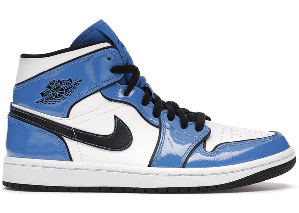 Jordan 1 Mid Signal Blue sneakers - authentic Jordan shoes