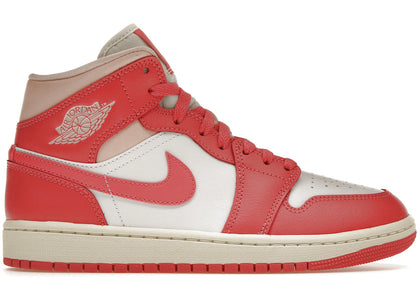 Jordan 1 Mid Strawberries and Cream (Women's) - authentic Jordan sneakers