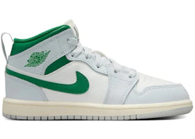 Jordan 1 Mid Summit White Pure Platinum Sail Pine Green (PS) - vue 360