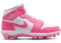 Jordan 1 Mid TD Cleat Digital Pink White