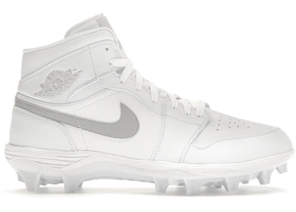 Jordan 1 Mid TD Cleat White Grey Fog - authentic Jordan sneakers