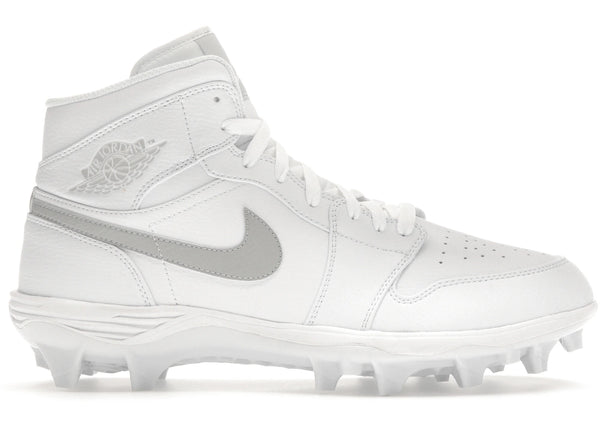 Jordan 1 Mid TD Cleat White Grey Fog sneakers - authentic Jordan shoes