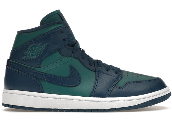 Jordan 1 Mid Teal French Blue (Women's) sneakers - authentic Jordan shoes