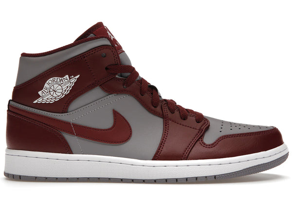 Jordan 1 Mid Cherrywood Red sneakers - authentic Jordan shoes