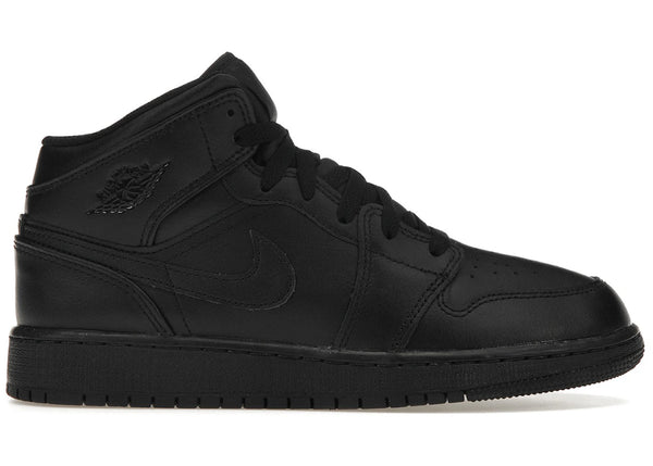 Jordan 1 Mid Triple Black (GS) % sneakers - view 2