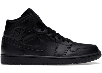 Jordan 1 Mid Triple Black - authentic Jordan sneakers